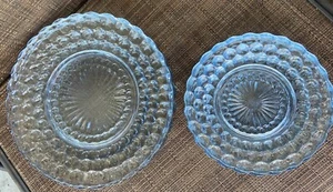 8 Anchor Hocking Platten Saphirblau Blase 4 @ 9,5" und 4 @ 6,5 - Bild 1 von 4