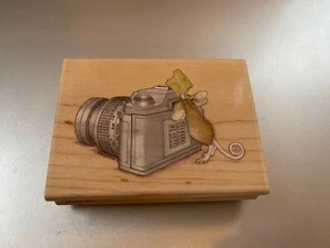 Estampilla de goma de diseño de ratón para casa ~ DIGAMOS QUESO ~ HMUR1021 - Imagen 1 de 3