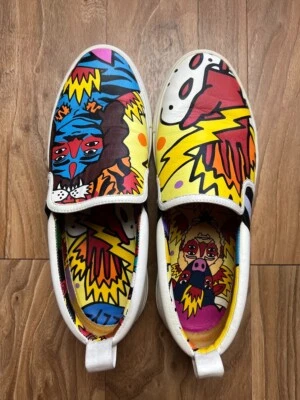 2017 Bally X Swizz Beats Henrika Leather Slip On Sneakers US Size 8D - Image 1 of 4