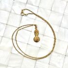 JI Case Eagle Pendant Necklace Chain Gold Tone The Vintage Strand Lot #3257