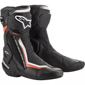 Alpinestars Adult's SMX Plus V2 Vented Motorcycle Boots Black/White/Red 38 - Foto 1 di 1