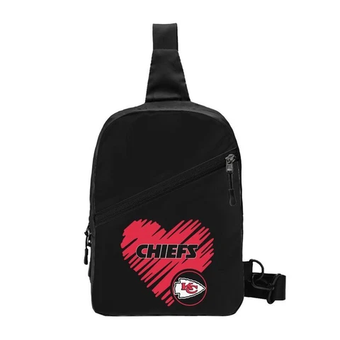 Love Style Kansas City Chiefs Black Chest Package Folding Cross-body Chest Bag Cover