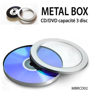 BOITIER METAL ROND BOBINE MOVIE FENETRE WINDOW METALIQUE SILVER BOX BOITE COFFRE - Imagen 1 de 10