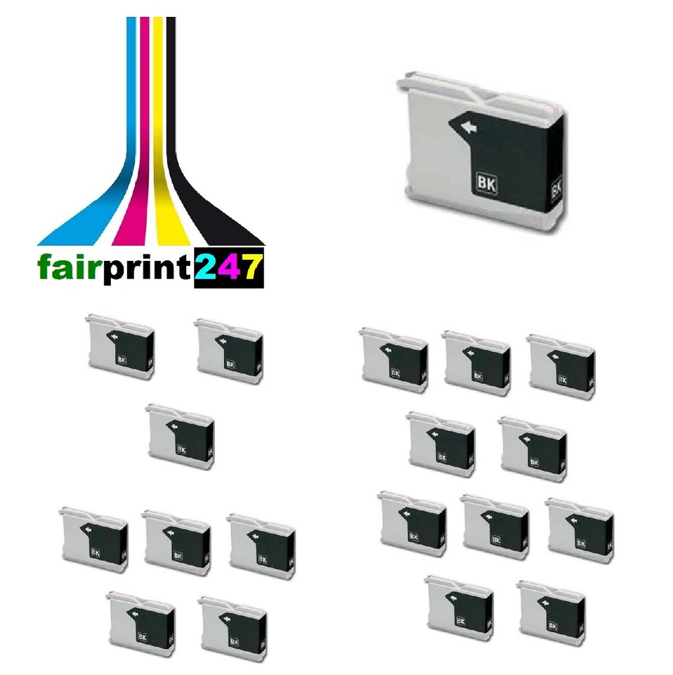 XL Druckerpatronen für Brother ersetzt LC1000BK LC970BK schwarz kein original - Bild 1 von 1