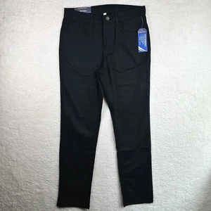 Nautica Boys Flat Front Stretch Twill Chino Khaki Pant Black - Picture 1 of 16