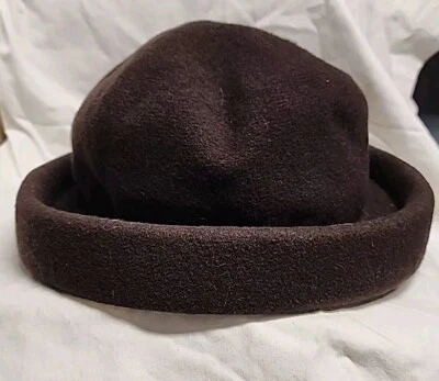 Gorra boina Parkhurst 100 % lana marrón acanalada Foto 1 de 4