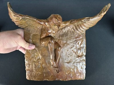 Man with Eagle's Head & Wings Wall Art Limited Edition Bronze by Nina Akamu 1993 - Image 1 of 4