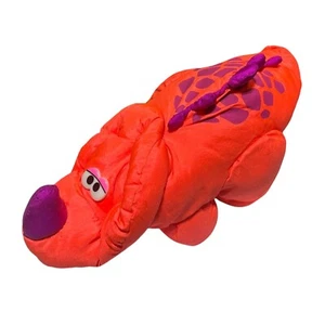 VTG 1992 Fisher Price Puffalump Roar DinosaurOrange Triceratops Parachute Plush - Picture 1 of 7