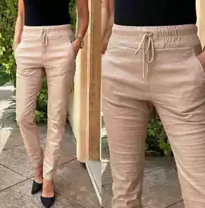 Pantaloni vita cravatta Bevy Flog Shely bronzo serpente casual o eleganti taglia 28 - Foto 1 di 14