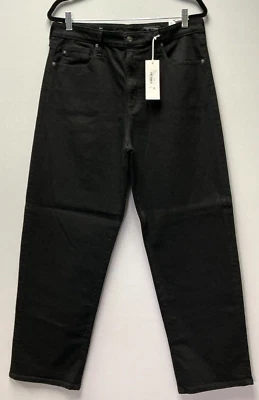 AG Rian Women's Size 32 Black High-Rise Straight Jeans NWT - Image 1 of 4