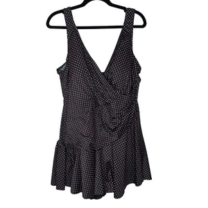 MIRACLESUIT Brown Polka Dot PIN POINT OCEANUS ONE PIECE SWIMSUIT PLUS SIZE 24W - Picture 1 of 9