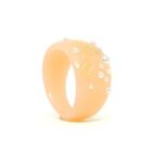 CHANEL RING 53/54 RING 03A PINK RESIN AND PEARLS