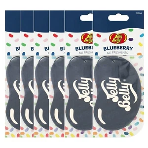 6 x Jelly Belly 2D Car Air Freshener Freshner Fragrance Scent - Blueberry - Picture 1 of 1