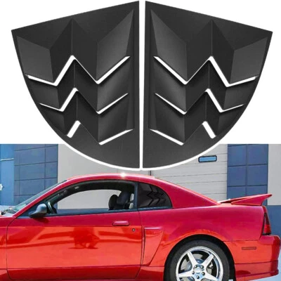 2PC Car Side Window Scoop Louvers ABS Sun Shade Cover For Ford Mustang 1999-2004 - Image 1 of 4
