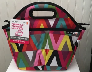 NEW PACK IT Freezable Traveler Lunch Bag Easy Grip Handles Exterior Slip Pocket - Picture 1 of 2