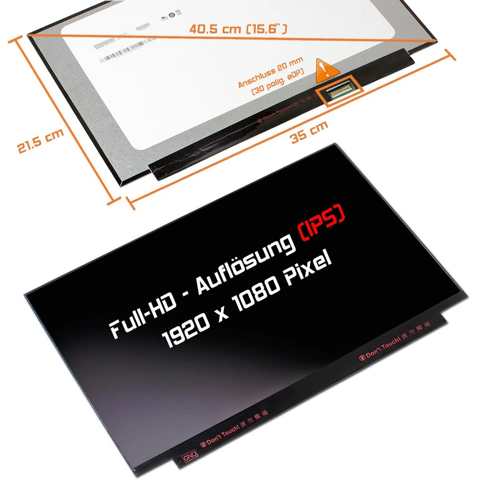 15,6" LED Display matt passend für Innolux N156HGA-EA3 Rev. C1 IPS Full-HD - Bild 1 von 1