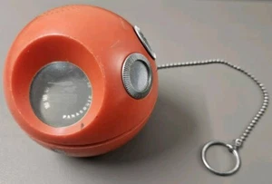 Vintage PANASONIC PANAPET R-70 Transistor Radio Red/Orange Round Radio Works MCM - Picture 1 of 9