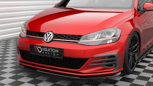 Enfoque frontal V.3 para Volkswagen Golf GTI Mk7 Facelift negro labio del alerón  - Imagen 1 de 6