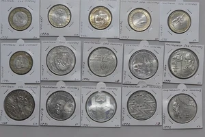 🧭 🇵🇹 PORTUGAL 200 + 250 ESCUDOS COINS COLLECTION WITH SILVER B84 #149 - Picture 1 of 11