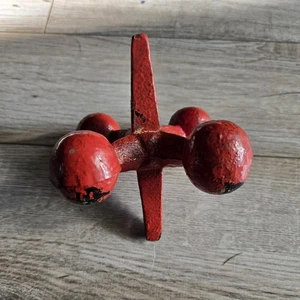 Sujetalibros vintage Jacks Jax hierro fundido peso puerta tope pesado 3 libras 5" MCM - Imagen 1 de 5