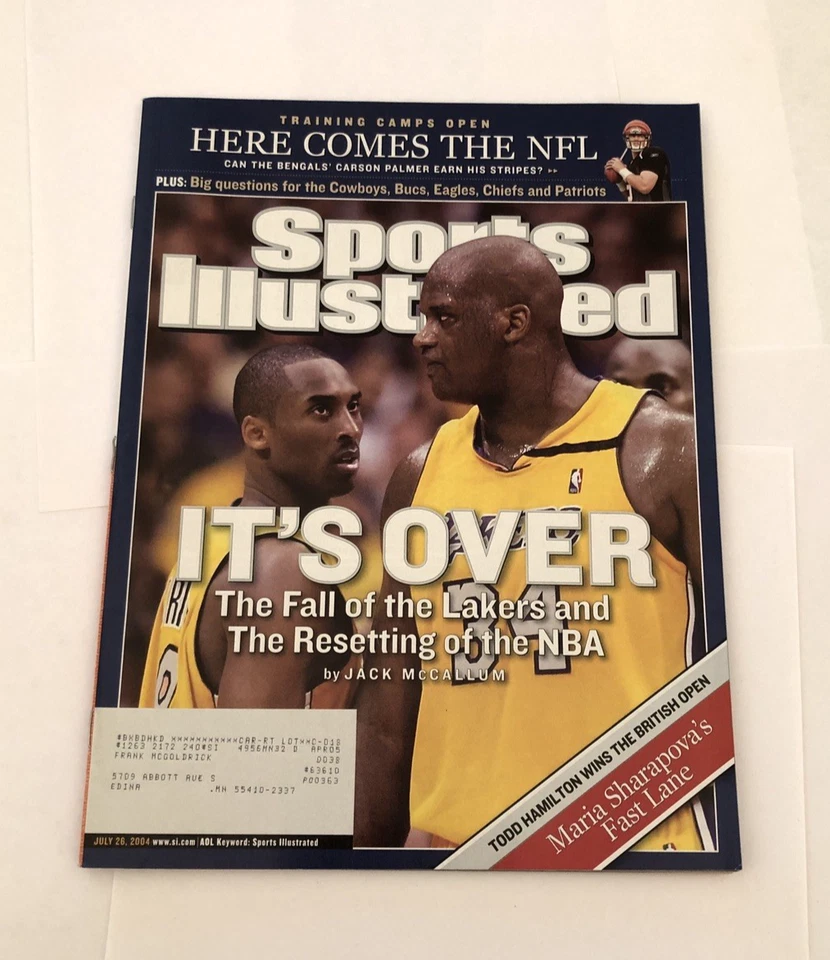 2004 Sports Illustrated KOBE BRYANT & SHAQ It's Over LOS ANGELES LAKERS - Imagem 1 de 1