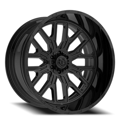 1 TIS 22x12 5X135 / 5X150 -44 560B Gloss Black w/Lip Logo Wheel Rim - Imagem 1 de 4