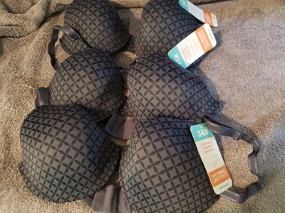 lot of 3  Vanity Fair Bra Size 34B  Blue black design Underwire Bras New - Image 1 of 4