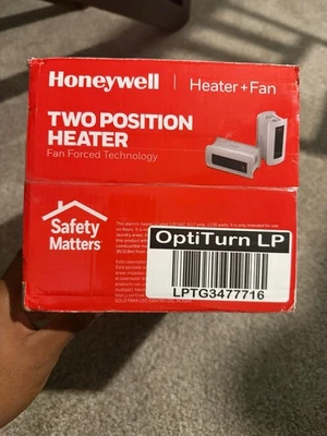 Calentador y ventilador de dos posiciones Honeywell HHF250 1100w - blanco Foto 1 de 3