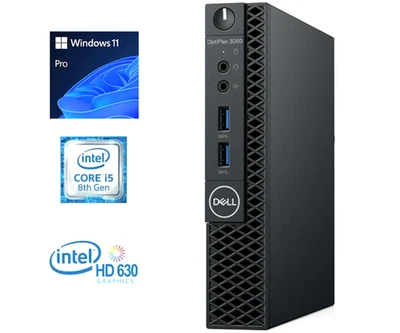 Dell OptiPlex 3060 Micro DT i5 8500T 2.10GHZ 8GB RAM 250GB SSD  Win 11 Pro - Image 1 of 4
