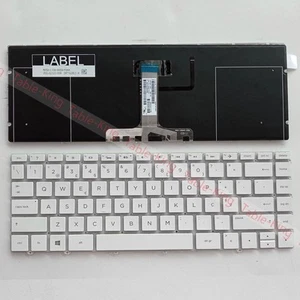 White Portuguese Backlit Replacment Keyboard for HP Spectre 13-AF - Afbeelding 1 van 5