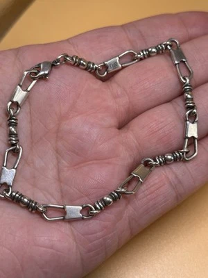 "Pulsera James Avery Fishers Of Men retirada larga de plata de ley 925 de 9"" usada en excelente estado" Foto 1 de 4