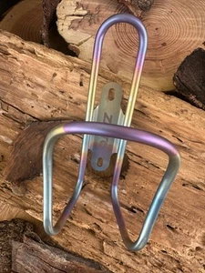 Titanium Water Bottle Cage~Road~MTBike~Custom Anodized By Ti. Casso Anodizing - Picture 1 of 8