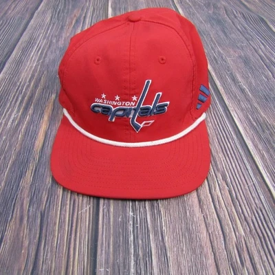 Washington Capitals Hat Cap Strap Back Mens One Size NHL Hockey Rope Adidas - Image 1 of 4