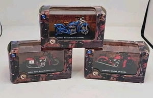 3 New Ray 1945 Indian Chief Motorcycle 1:32 Diecast NIB. toy scout 1929 1947 - Picture 1 of 13