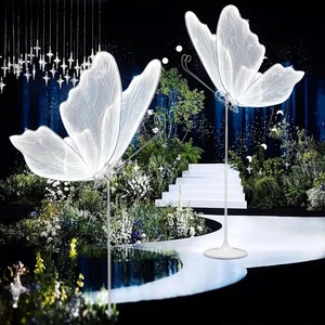 Lámpara de pie colorida mariposa blanca decoración de techo utilería para boda fiesta EE. UU. - Imagen 1 de 16