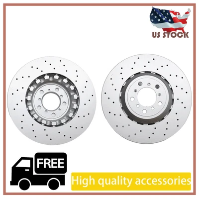 New Pair of Front Brake Discs Rotor 34112284809 34112284810 For BMW M4 M3 M2 — 第 1/4 张图片