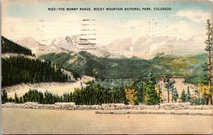 The Mummy Range Rocky Mountain National Park Colorado Jun 24 1953 Linen Postcard - Picture 1 of 3