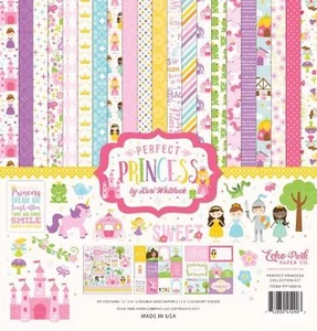 KIT DE PAPEL ECO PARK "PRINCESA PERFECTA" 12X12 NIÑA PRINCESA SCRAPJACK'S PLACE - Imagen 1 de 12