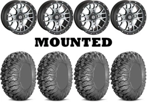 Kit 4 EFX MotoClaw Tires 31x10-15 on Moose 545X Machined Wheels TER - Picture 1 of 5