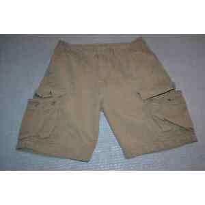 25392 Levis Cargo Shorts Tan Cotton Size 32 Mens Hiking Camping Walking