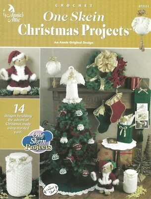 One Skein Christmas Projects Crochet Gift Bag Card Holder Dolly Tree Skirt Dolly - Image 1 of 2