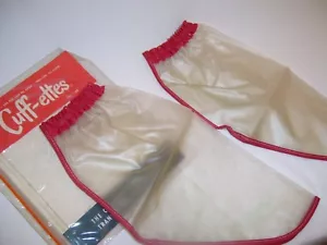 Plastic Cuffs Cuff-ettes 1950's Clothing Sleeve Protectors Save on Dry Cleaning - Picture 1 of 11
