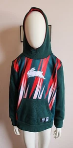 South Sydney Rabbitohs NRL Boys Green Printed Fleece Hoodie Jumper Size 7 New - Picture 1 of 5