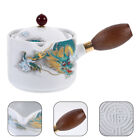 Portable Rotating Travel Tea Set Teapot Side Handle Anti-Scald Ceramic