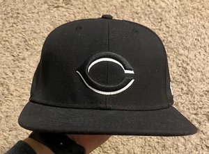Cappello berretto Cincinnati Reds nero bianco nuova era 59 FIFTY aderente taglia 7 1/2 - Foto 1 di 7