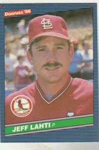 FREE SHIPPING-MINT-1986 Donruss #475 Jeff Lahti St. Louis Cardinals +BONUS CARDS - Picture 1 of 1