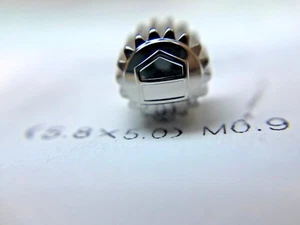 TAG HEUER  FACTORY STEEL  CROWN WITH CASE TUBE  #54 - Picture 1 of 4