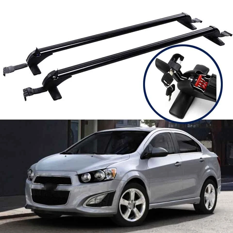 For Chevy Sonic 41.3" /105cm Roof Rack Crossbars Luggage Cargo Carrier w/ Locks Foto 1 de 4