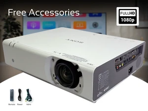 3LCD Projector for Gaming, Movies, & Presentations 5000 Lumens WUXGA Full HD USB - Picture 1 of 12