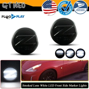 For 2009-20 Nissan 370Z Z34 White LED Front Side Blinker Lights Signal Indicator - Picture 1 of 11